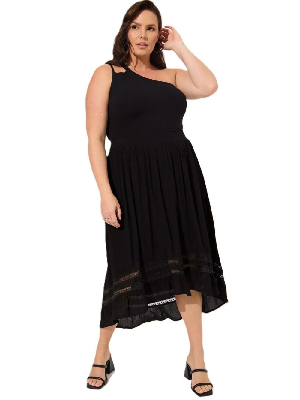 TORRID Maxi Crinkle Gauze Hi-Low Skirt. Plus Size 4